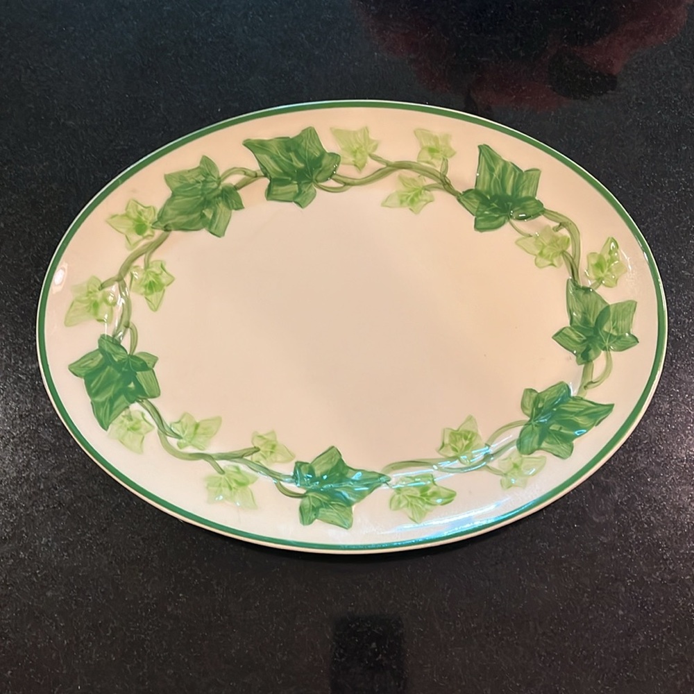13" Oval Serving Platter - Pattern Ivy (American) by FRANCISCAN